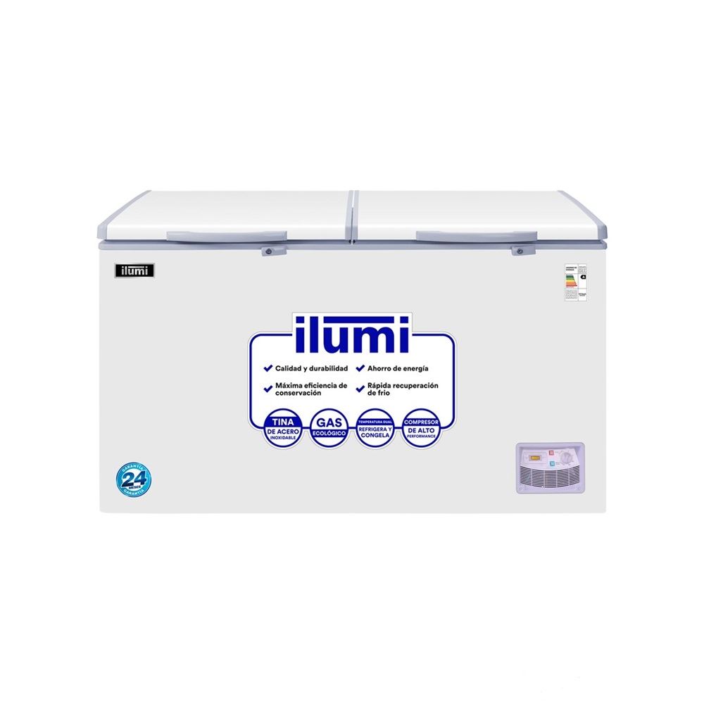Congeladora Ilumi TFI-4402WH 2 Tapas 440 L – Blanco