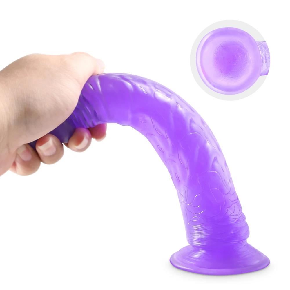 Dildo de silicona con ventosa de 21x4cm