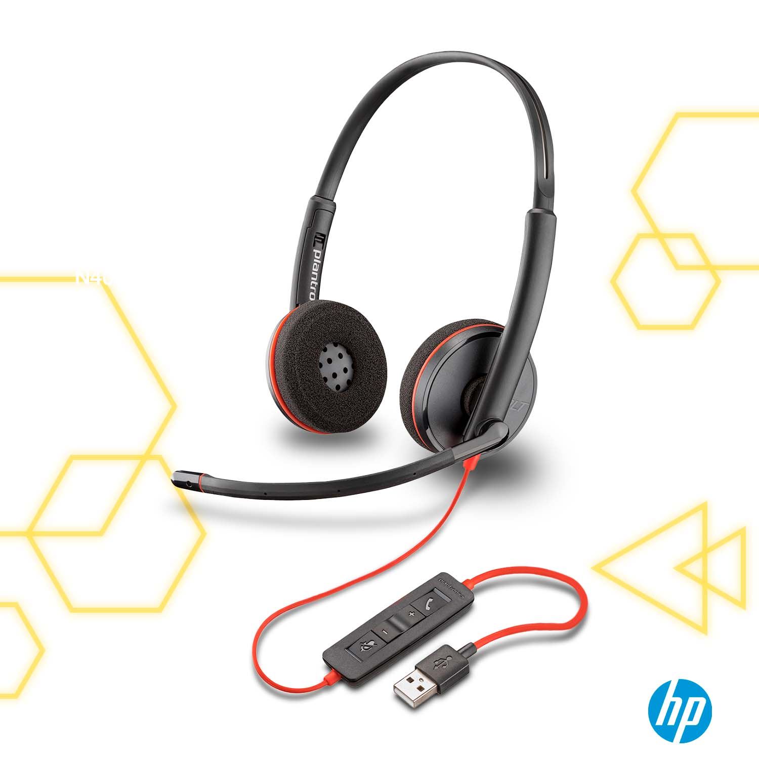 Audífonos Poly Blackwire 3220 USB-C/A Stereo Negro
