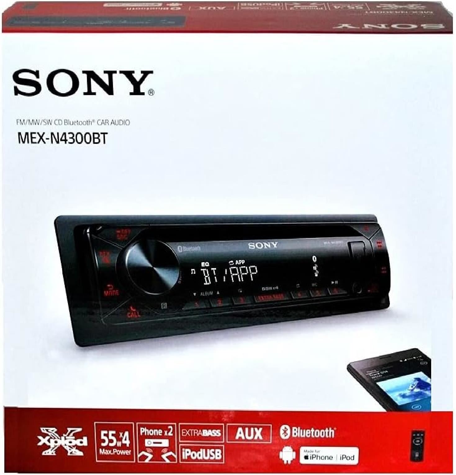 AUTORADIO EXTRA BASS 55 W SONY MEX-N4300BT/Q1E - Negro