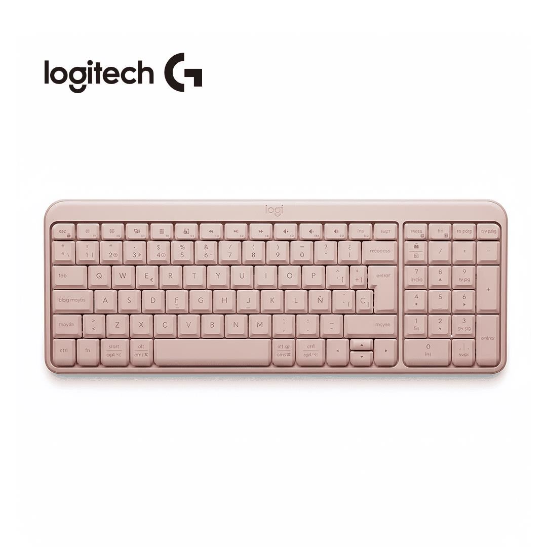 Teclado Logitech K250 Inalámbrico Compacto Bluetooth Rosa