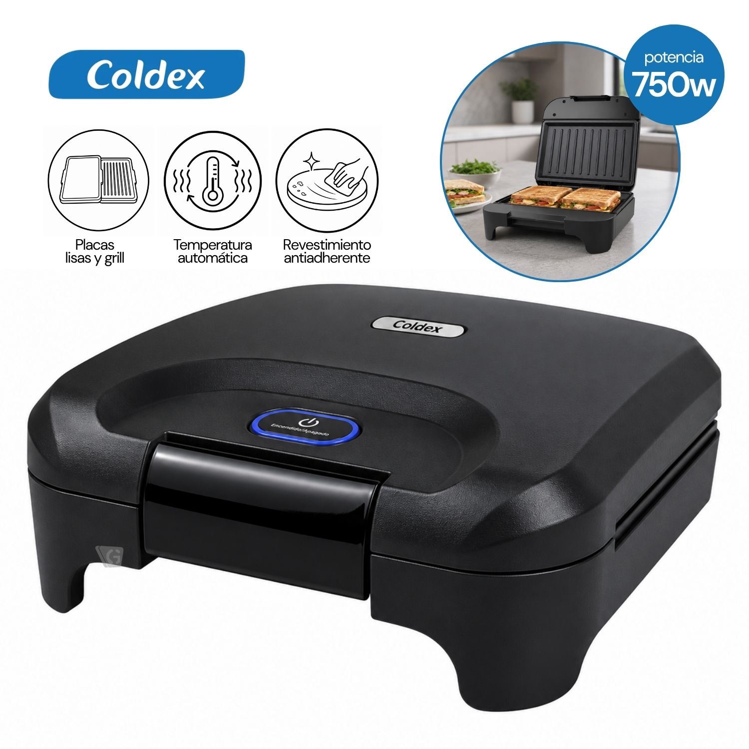 Sanguchera Multiusos 750W Coldex – CX SND065