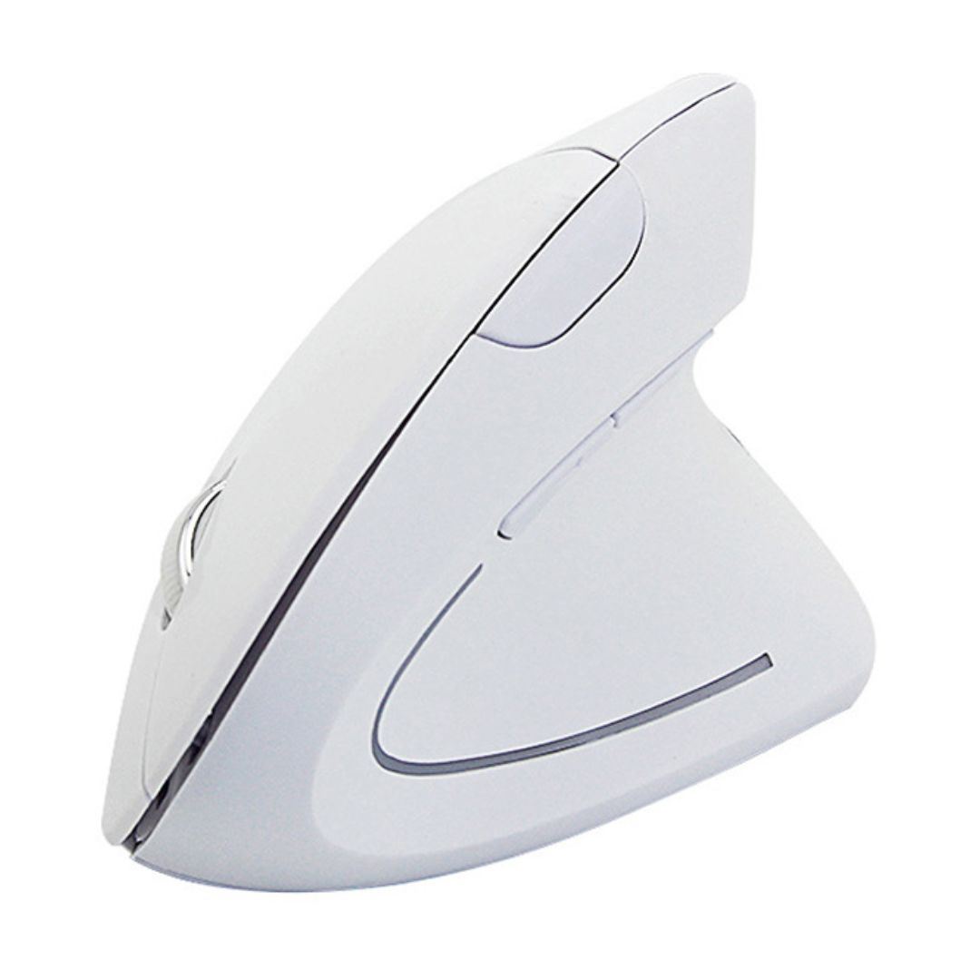Mouse Ergonómico Inalámbrico Vertical con Adaptador Bluetooth JSY-5DW Blanco