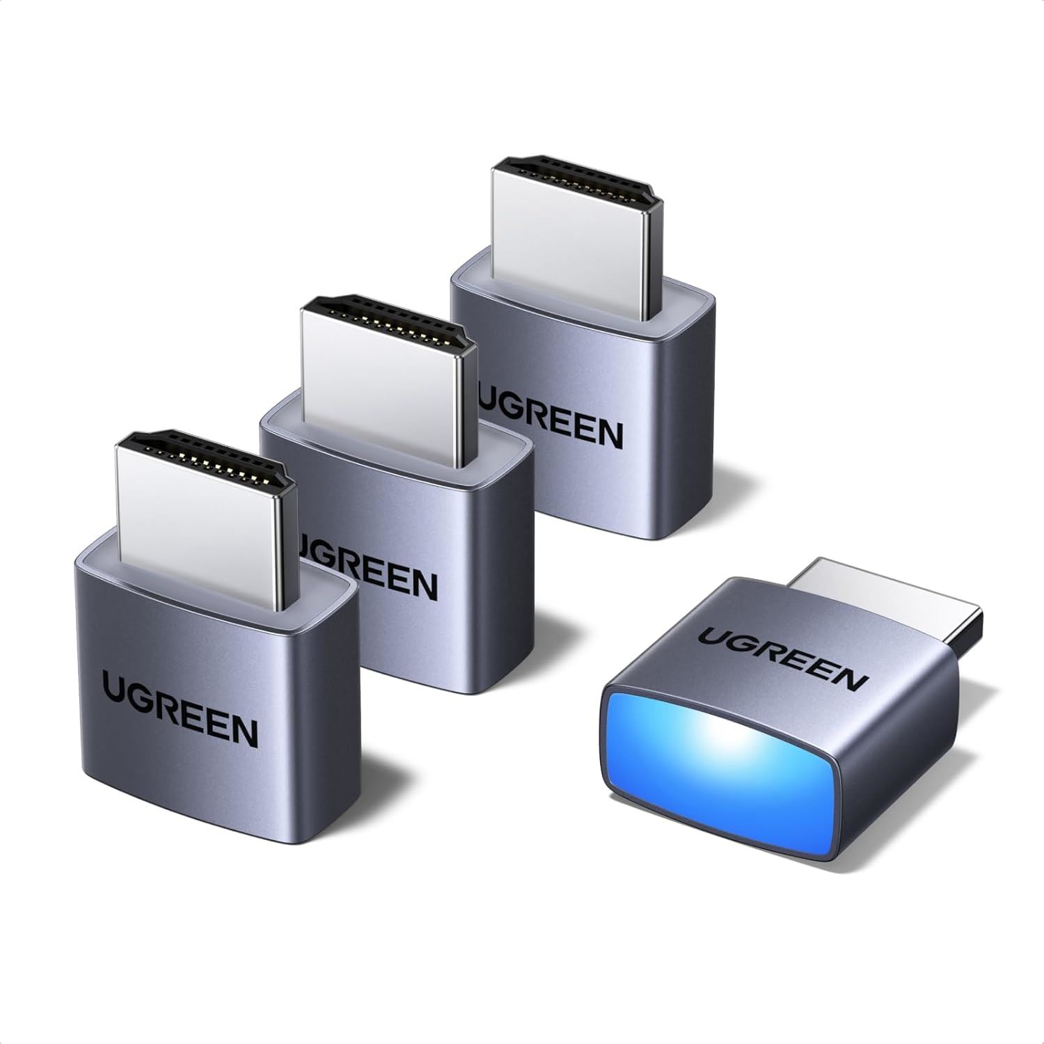 UGREEN Pack x4 Adaptadores Emuladores de Monitor Virtual HDMI Dummy Plug 4K 60Hz EDID CM775 - 95994