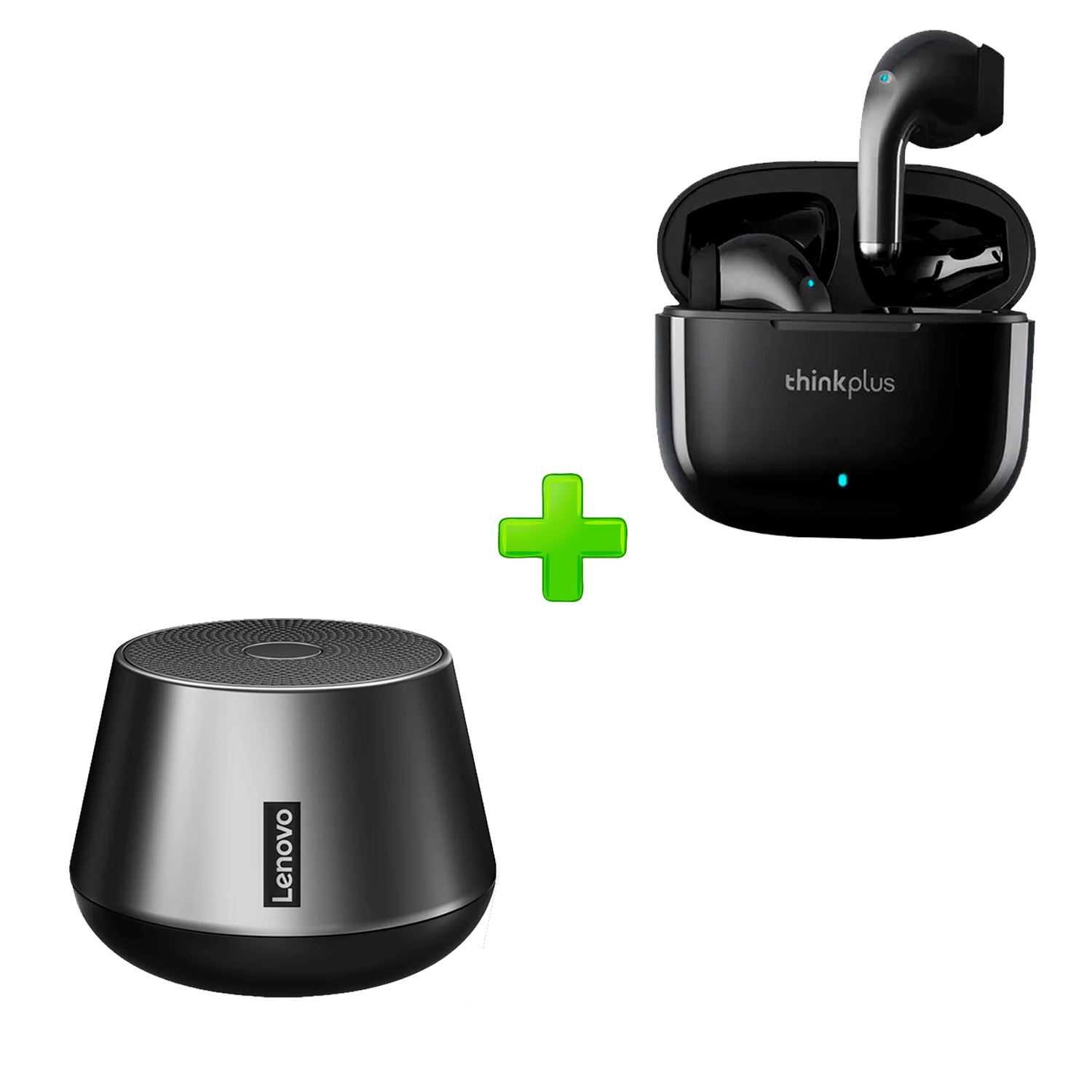 Combo Lenovo audífonos  LP40pro Negro+ Parlante Bluetooth k3 PRO