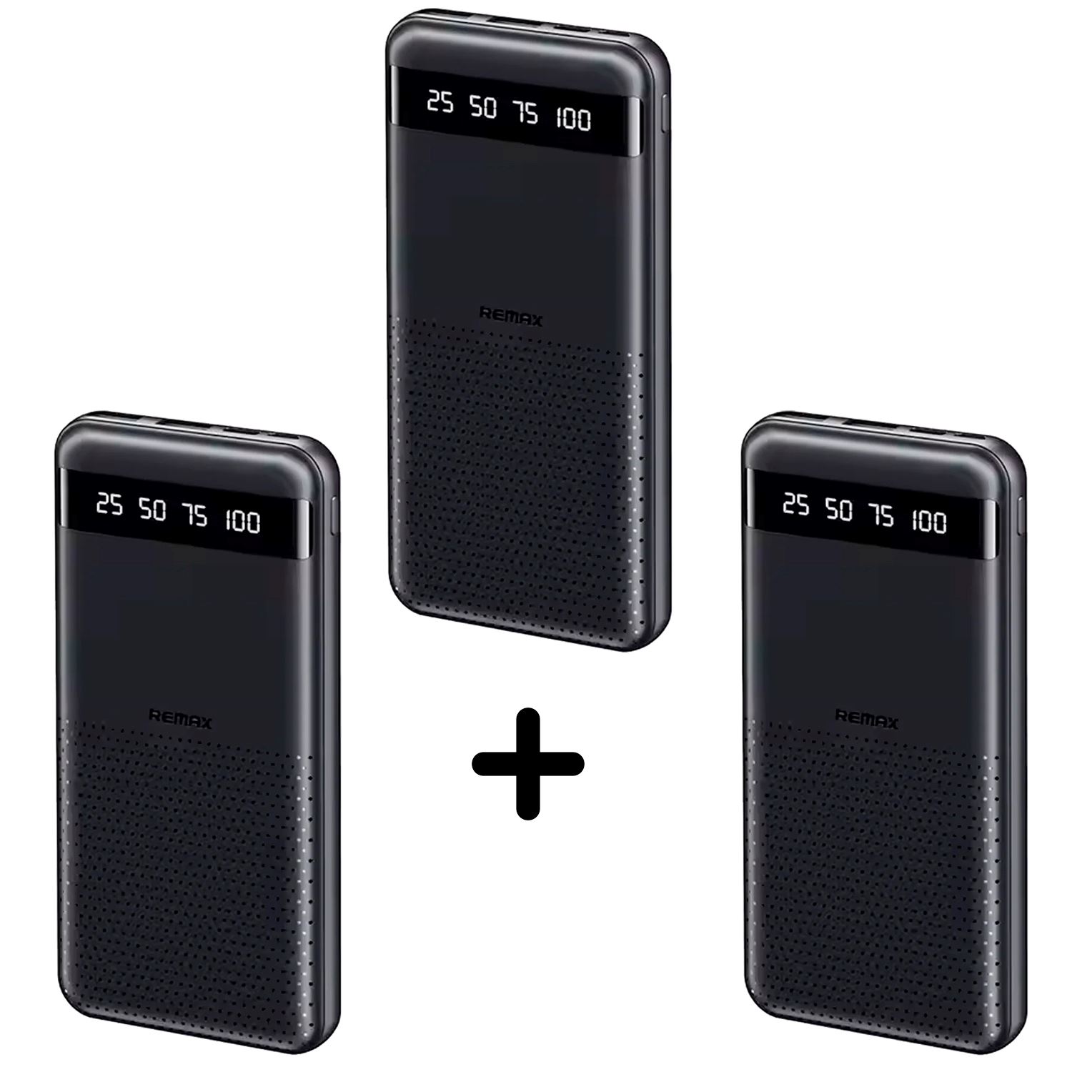 Combo x3 Power Bank Remax RPP-10 10000mAh Carga Rápida