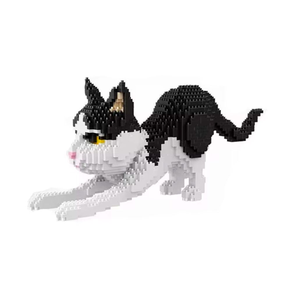 Gato de Blanco negro MIni Bloques Armable
