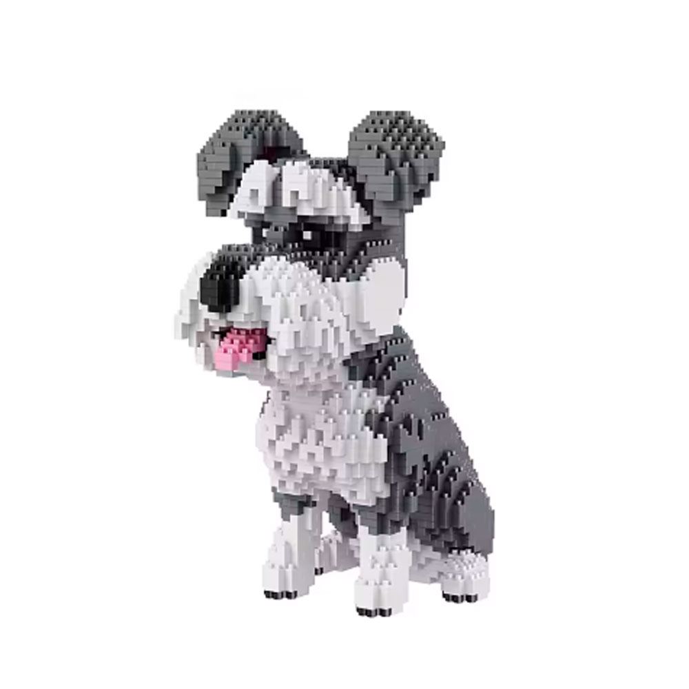 Perro Schnauzer Mini Bloques Armable 850 Piezas