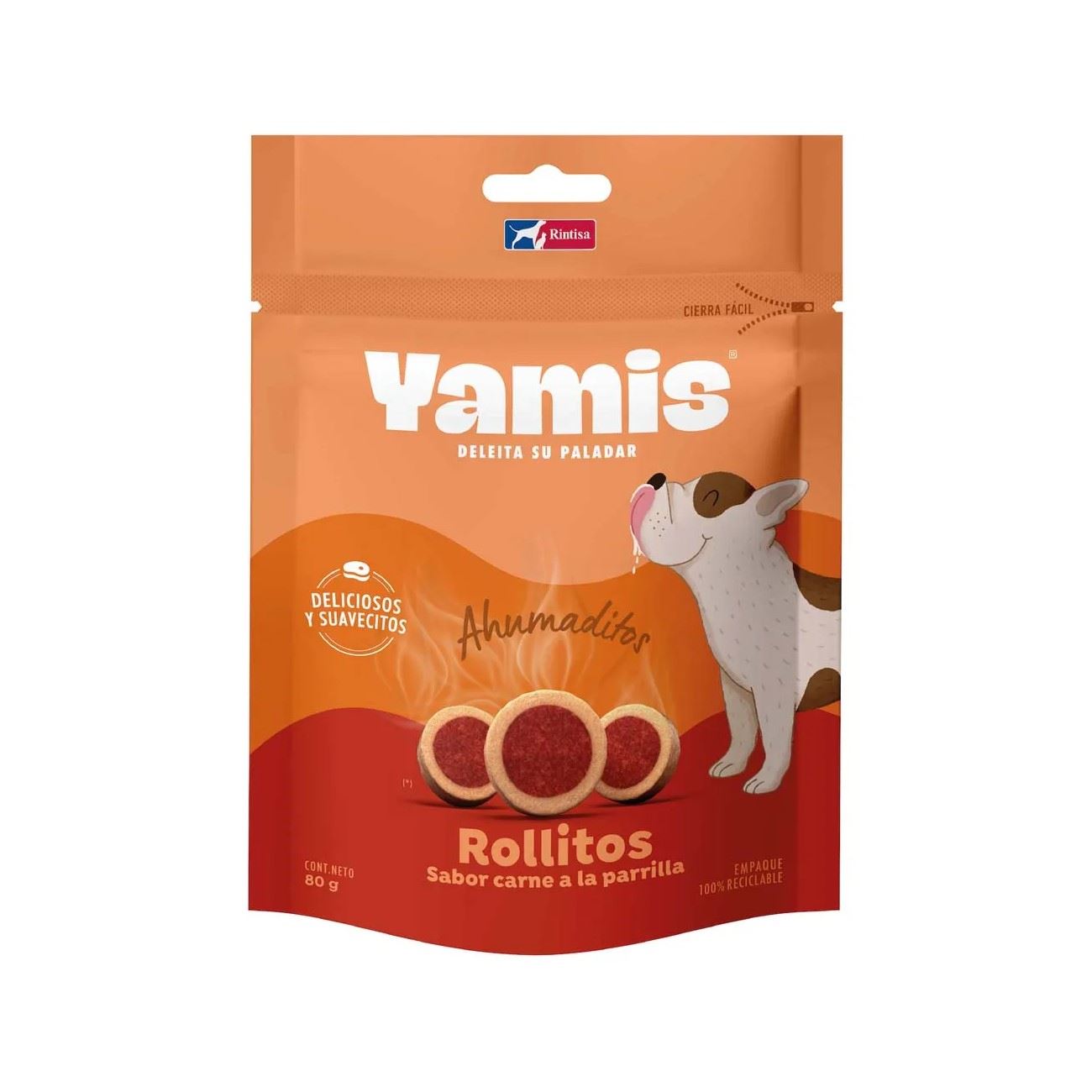 Yamis Snack Rollitos Sabor Carne a la Parrilla 80 gr