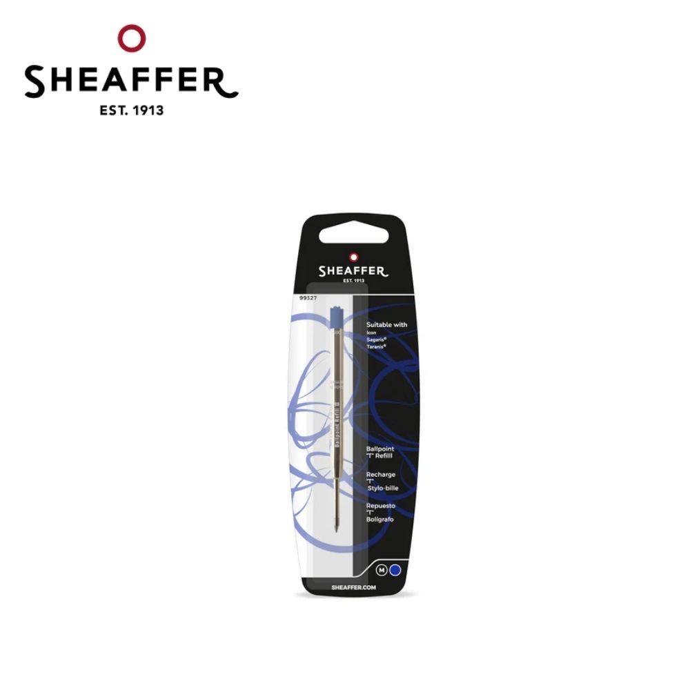 Repuesto Sheaffer tipo T bolígrafo azul punto mediano