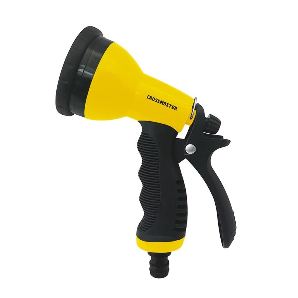 Pistola de Riego Plastica 9 funciones 9937916 Crossmaster - Amarilla