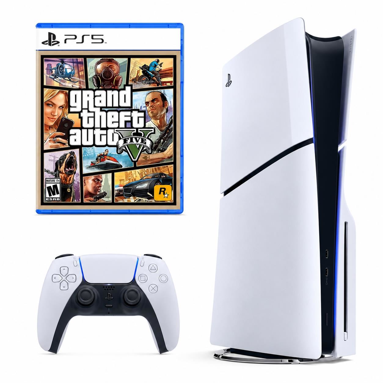 Consola Playstation 5 Slim Lectora de Discos + Grand Theft Auto V