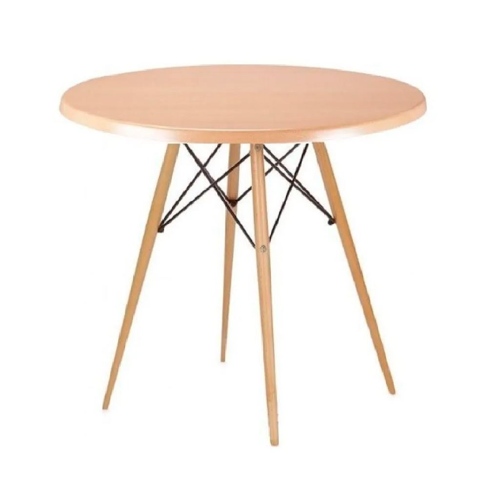 Mesa De Comedor Circular Eames Round 80 Cm Mdf Haya Ofideas