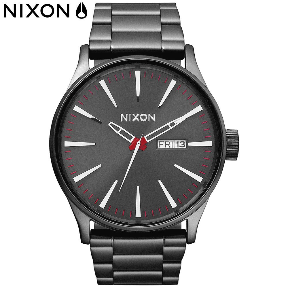 Reloj Nixon Sentry A356131 Fecha Acero Inoxidable Gris Gunmetal