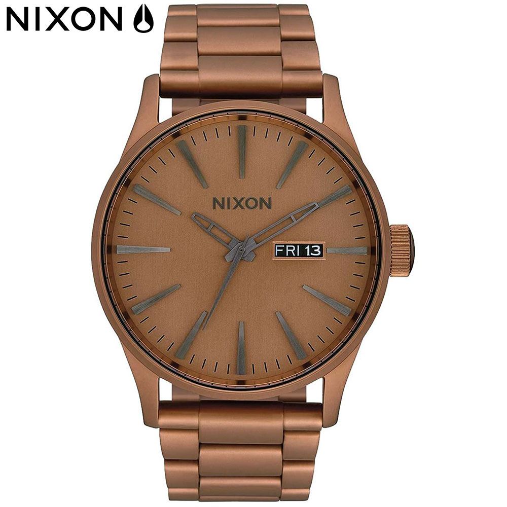 Reloj Nixon Sentry A3563165 Fecha Acero Inoxidable Bronce