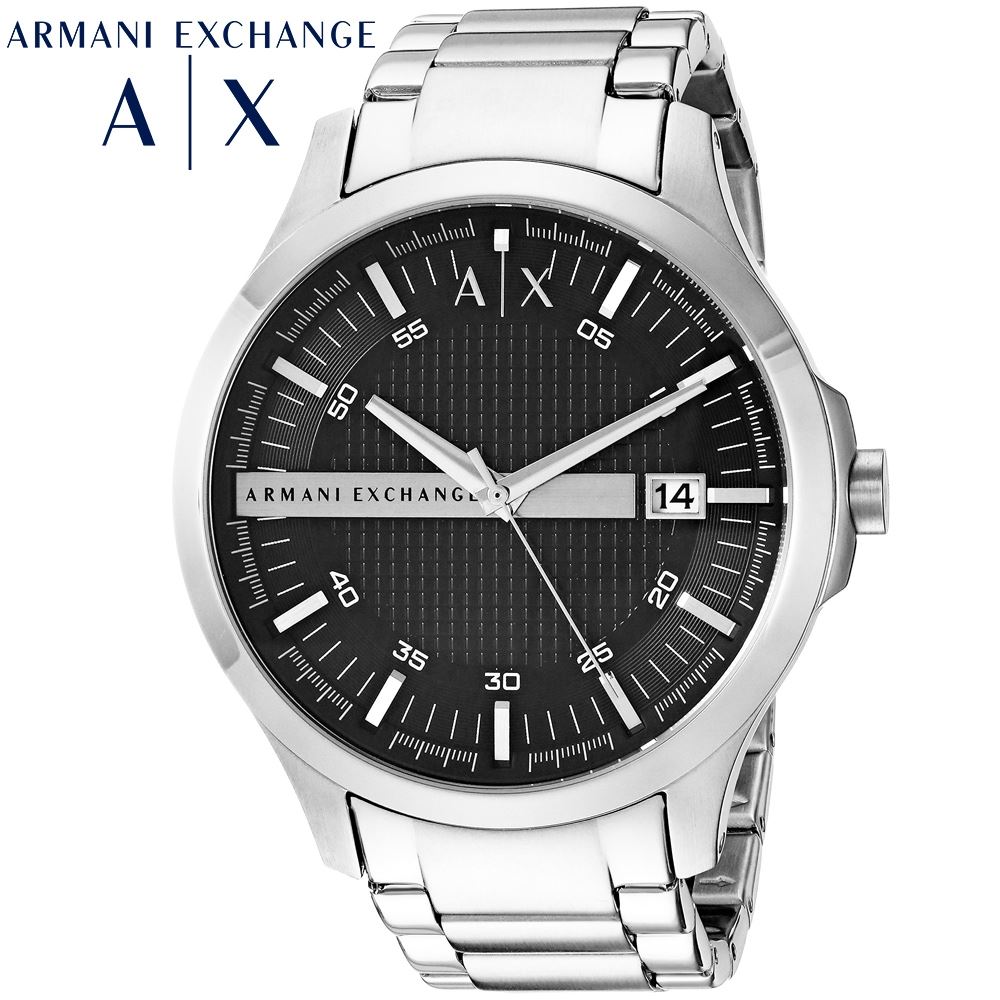 Reloj Armani Exchange Hampton AX2103 Fecha Acero Inoxidable Dial Negro