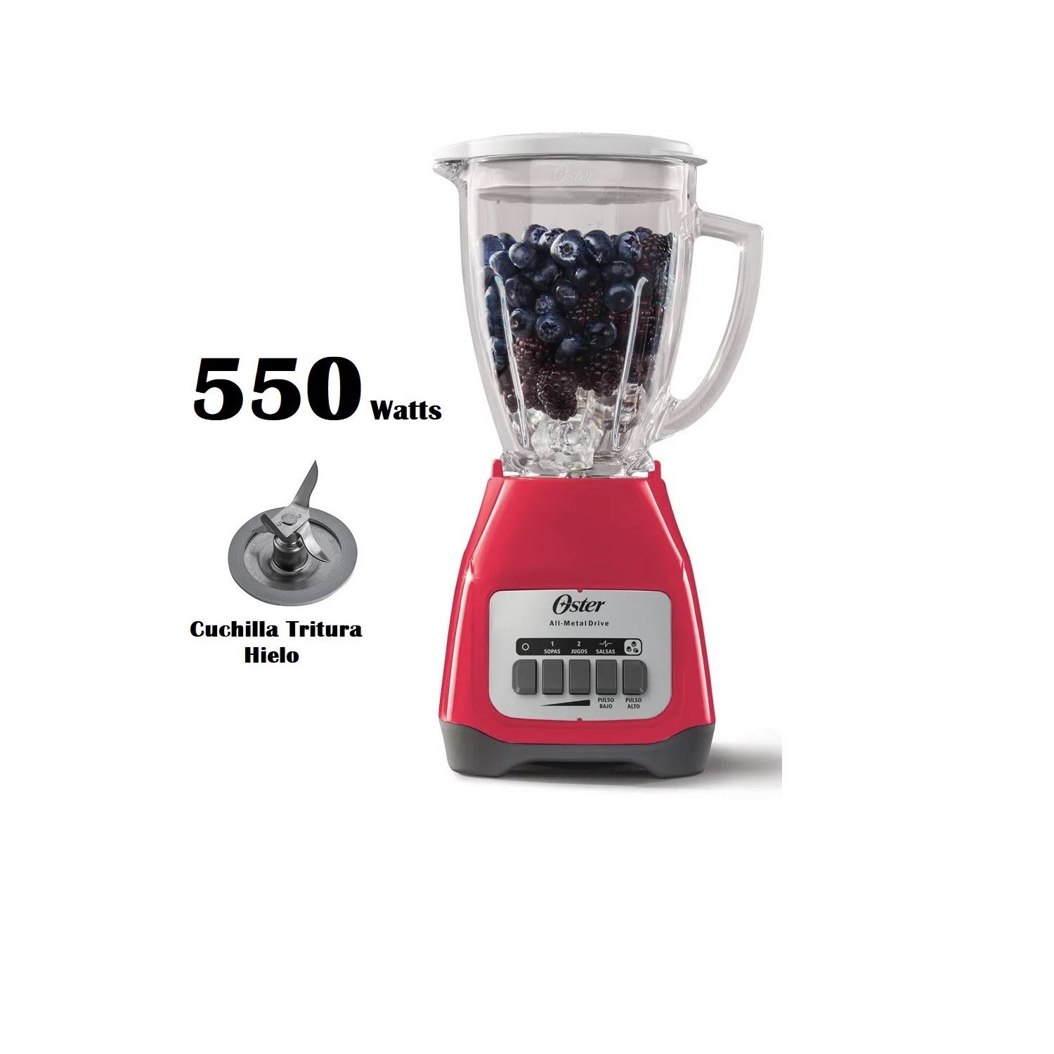 Licuadora Oster BLSTKAGMPB 550W 2 Velocidades Color Sandía