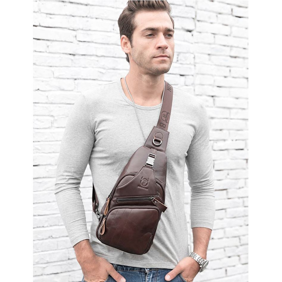 Pechera Bullcaptain Cuero Genuino Hombre Morral Bolso XB013M | Linio Perú -  BU146FA1641WRLPE