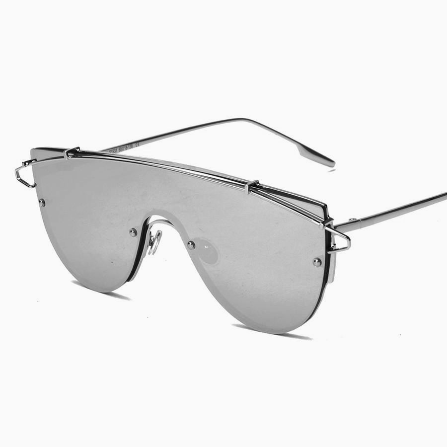 lentes de sol plateados