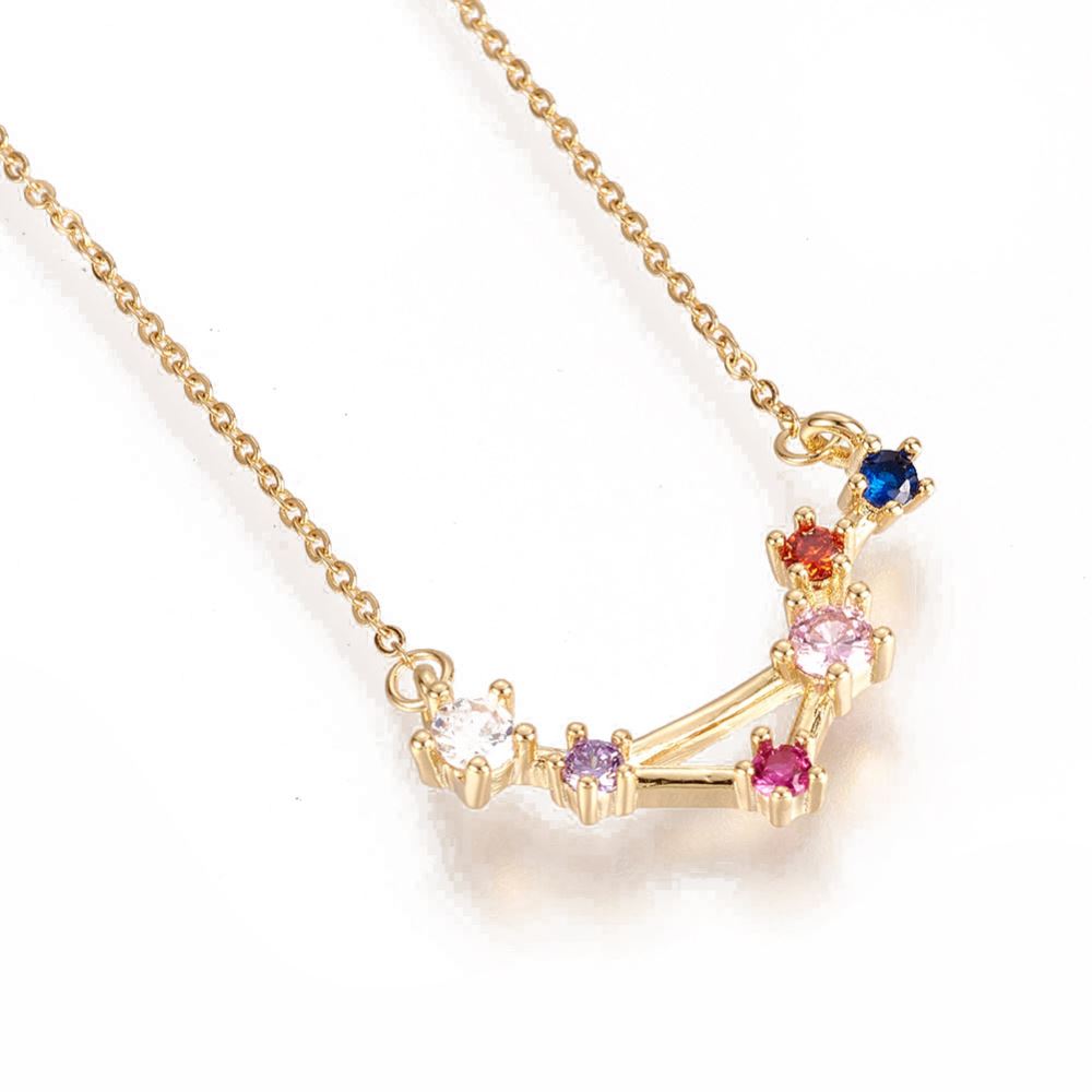 Collar Mujer Constelacion Libra CO000082 - Acero Inoxidable 304 Dorado