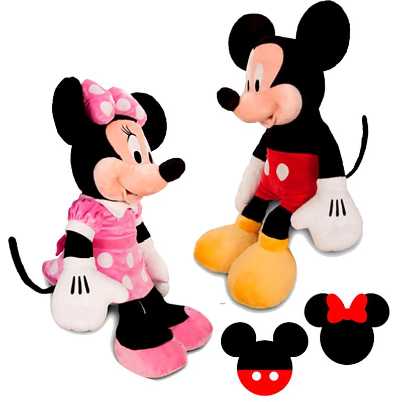 Contiene Goma Cantidad de Peluches Mickey Minnie Mouse 40cm - Peluche Juguete Disney | Juntoz
