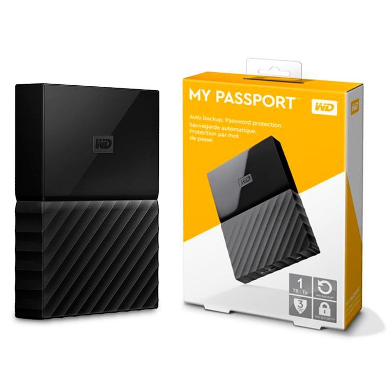 Color Negro Disco Duro Externo portátil de 1 TB 2.5, USB 3.0 WD My Passport Ultra 