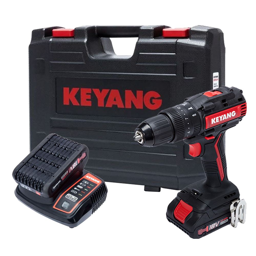 Taladro Perc. 1/2" 18V 55Nm 2.0AH Keyang DM18BL-W