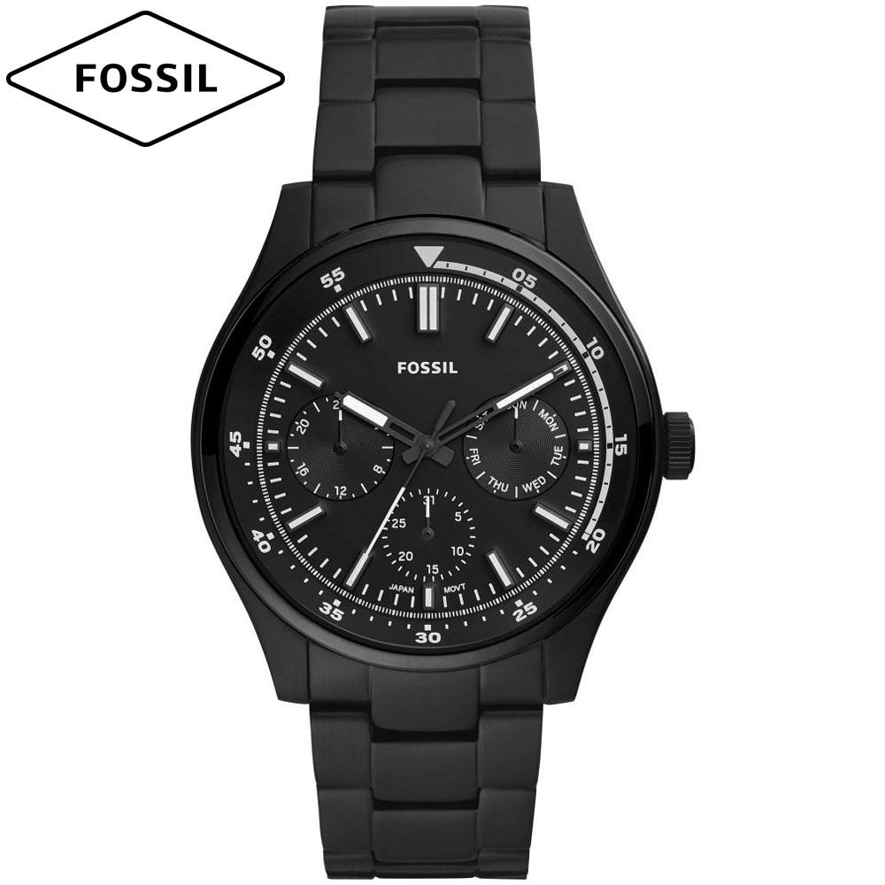 Reloj Fossil Belmar FS5576 Multifuncional Acero Inoxidable Negro