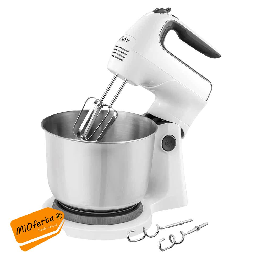 Batidora Oster de mano y pedestal FPSTHS3612 blanca