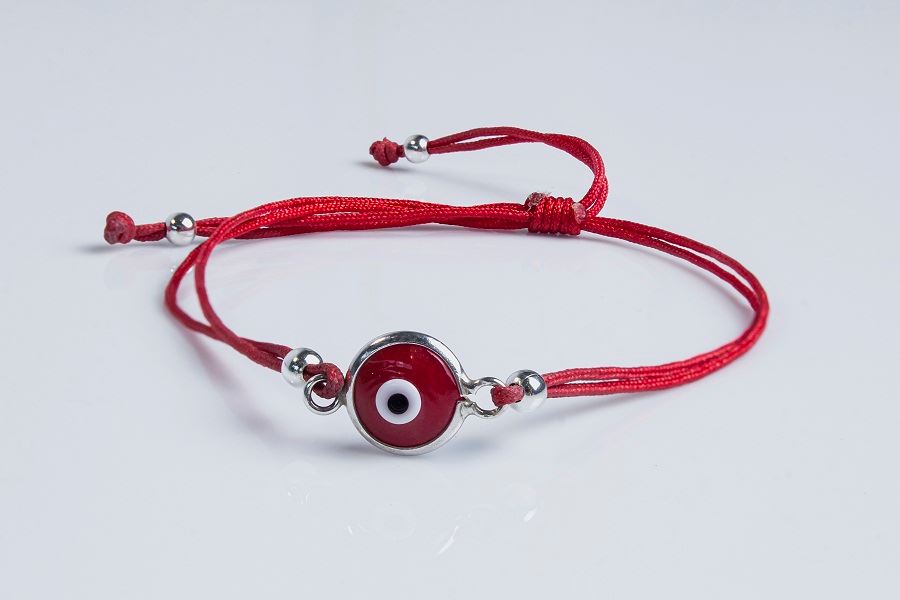 PULSERA HILO COLOR ROJO CON OJO TURCO