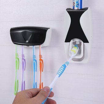 Dispensador De Pasta Dental Con Guarda Cepillos - Megimperú