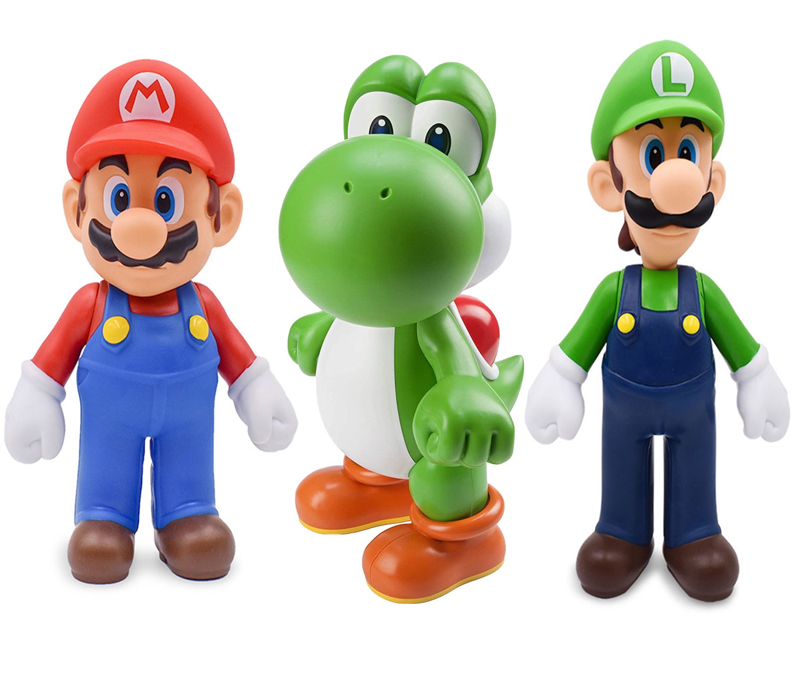 Pack 4 Figuras Mario Luigi Yoshi Bowser 14 13 12 9 cm