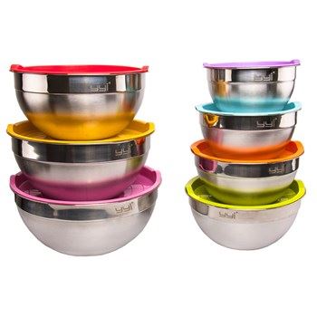 Set De Bowls (7 Piezas) // Acero Inoxidable Con Tapa