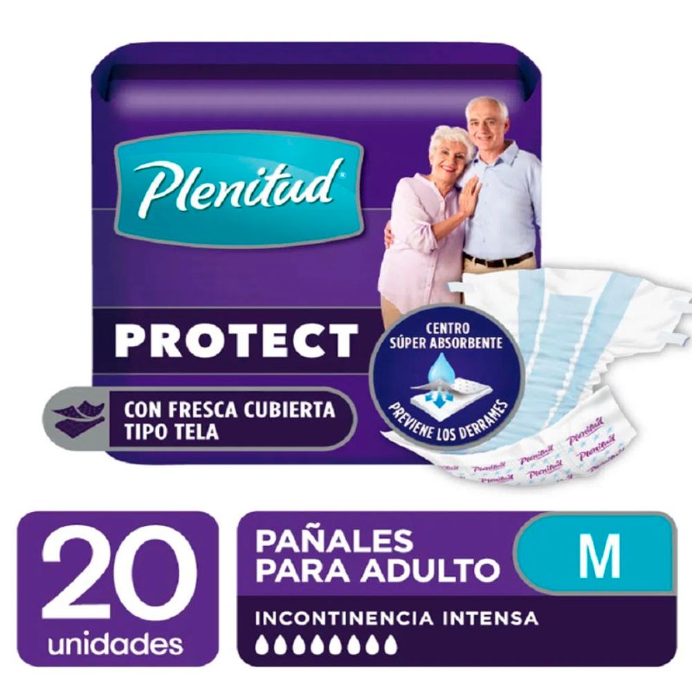 Pañal PLENITUD Protect Talla M Paquete 20un