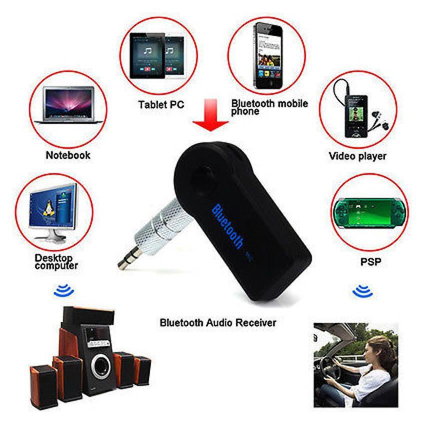 Orgullo viudo Contradecir Receptor De Audio Adaptador Bluetooth V3.0 De 3,5 Mm Wireless - Negro |  Juntoz