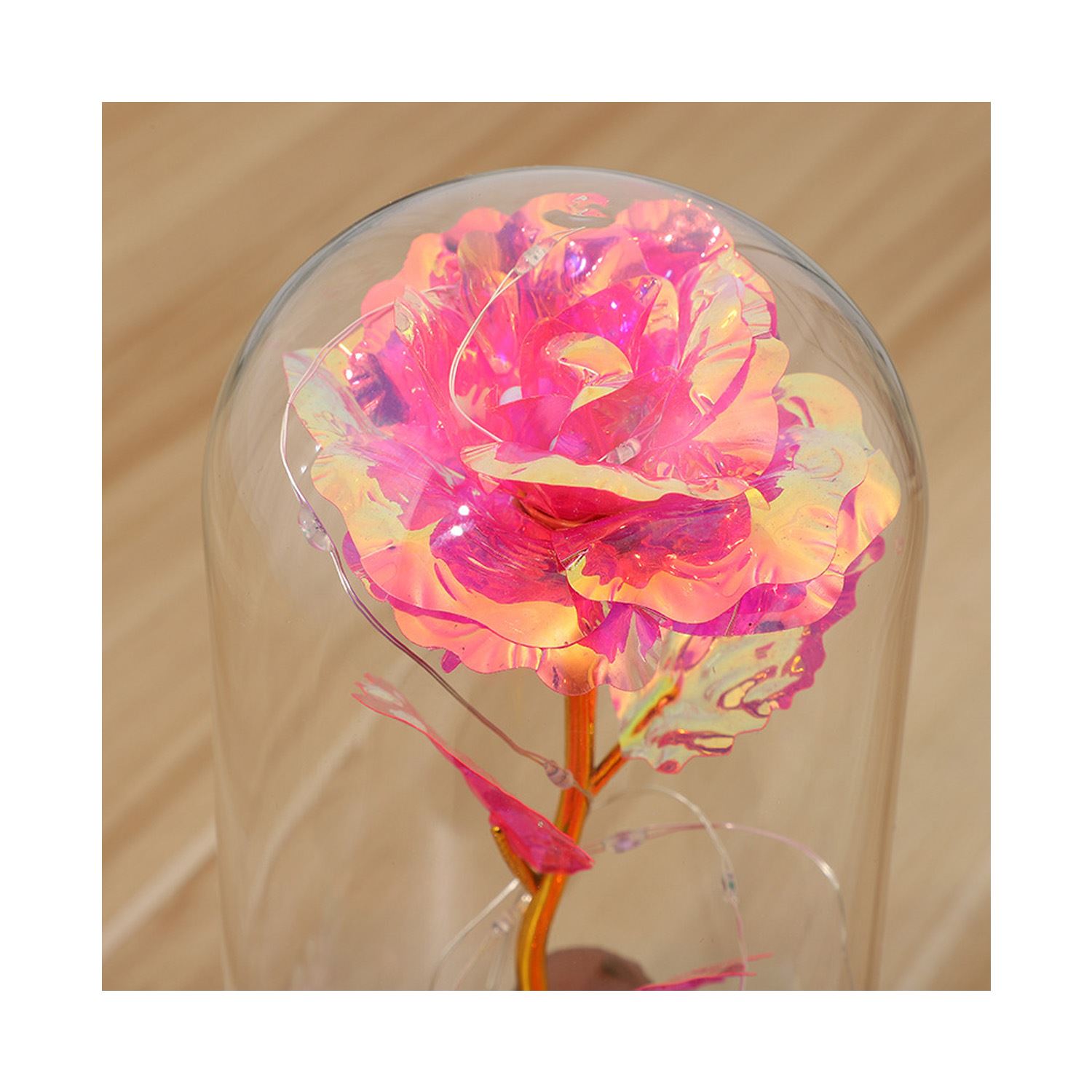 Lámpara Led Rosa Eterna Decoración Regalo San Valentín | Juntoz