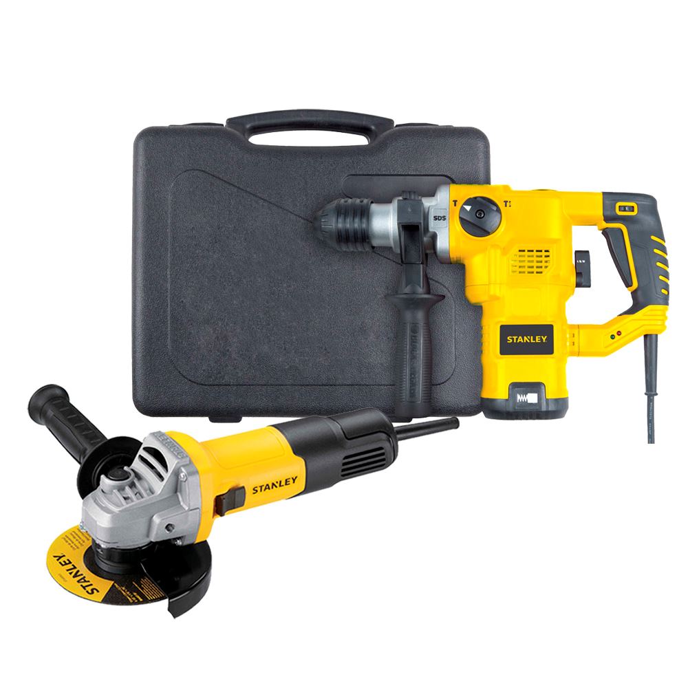 Rotoma. Sds-Plus 250W 3.5J + Esmeril Ang 4-1/2" 750W Stanley