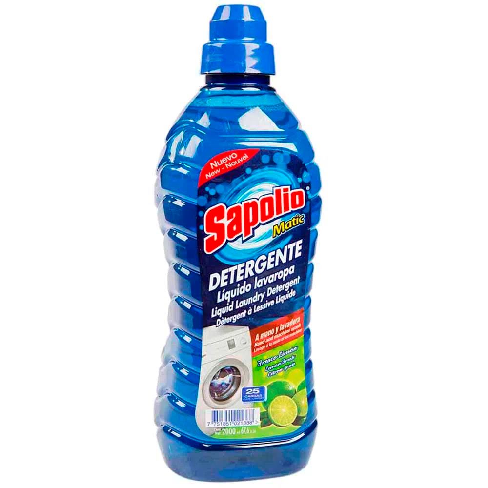 Detergente Líquido SAPOLIO Matic Limón Botella 2Lt