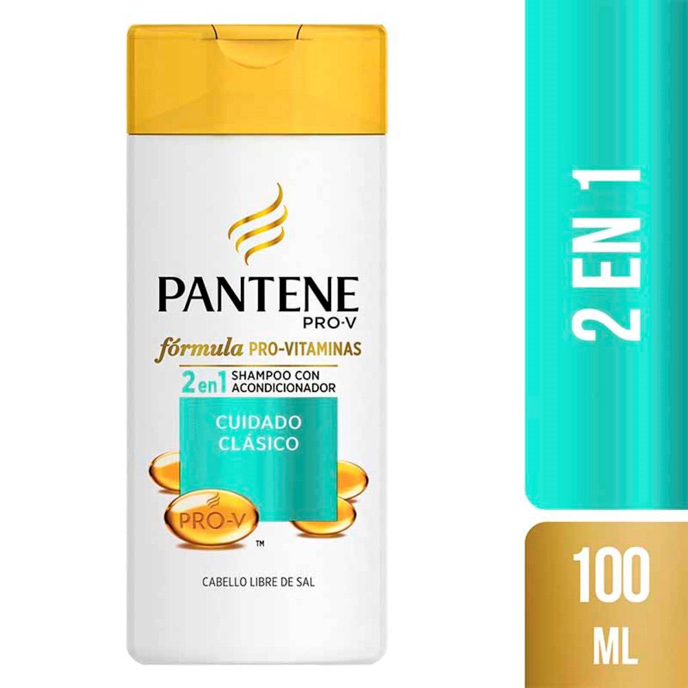 Shampoo PANTENE 2 en 1 Cuidado Clásico Frasco 100ml