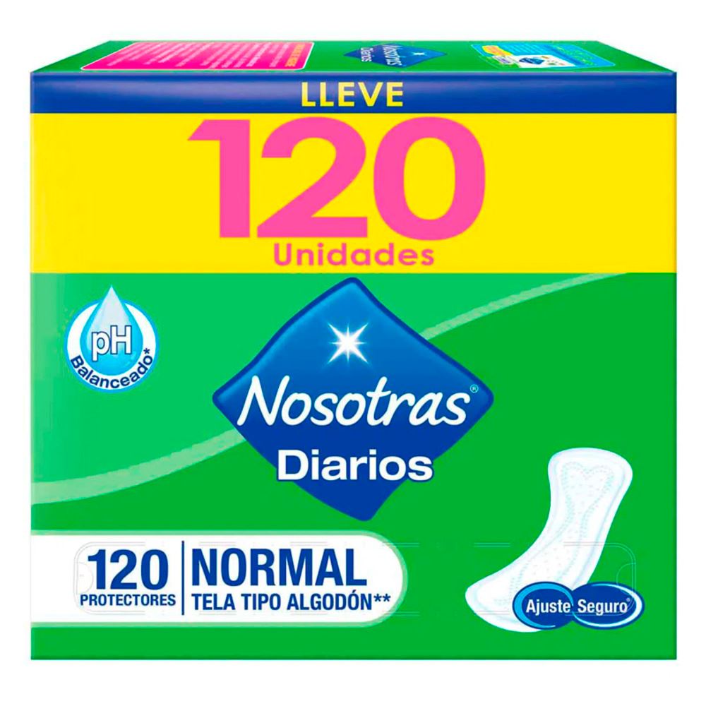 Protectores Diarios NOSOTRAS Normales Paquete 120un