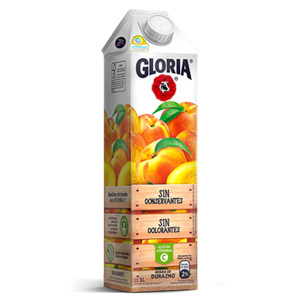 Bebida GLORIA Durazno Caja 1L