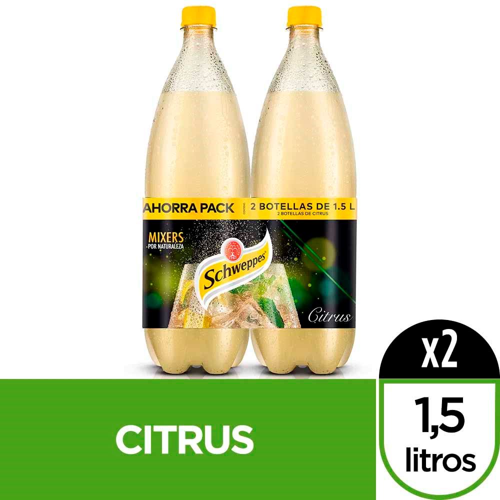 Gaseosa SCHWEPPES Citrus 1.5L Botella Pack 2u