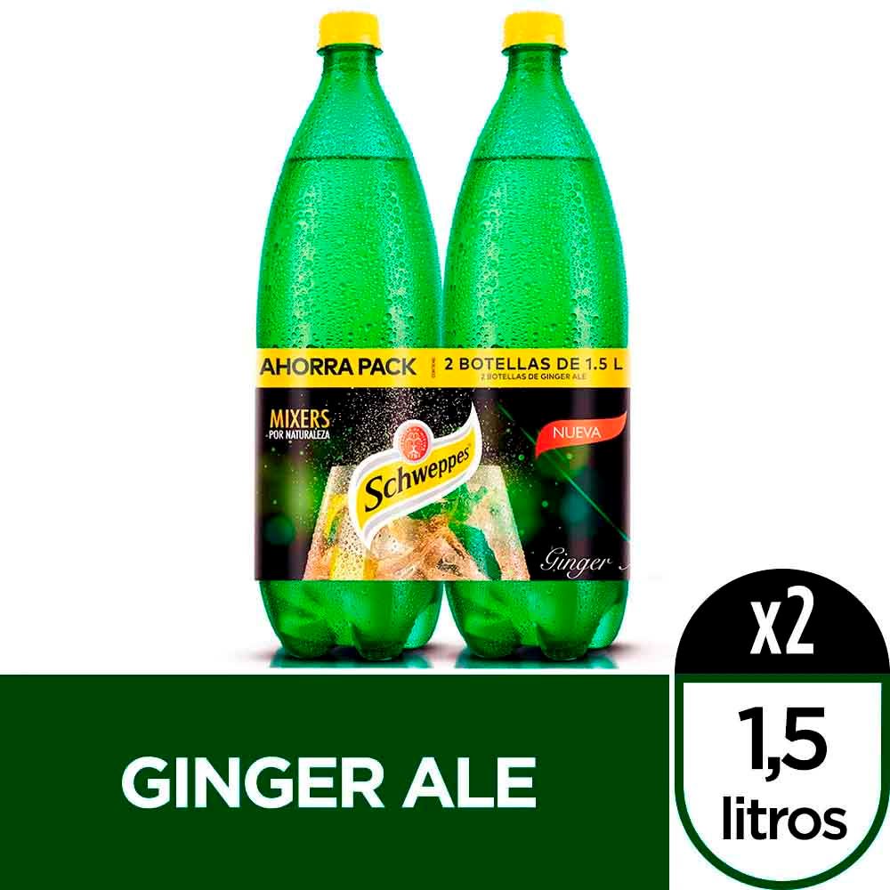 Gaseosa SCHWEPPES Ginger 1.5L Botella Pack 2u