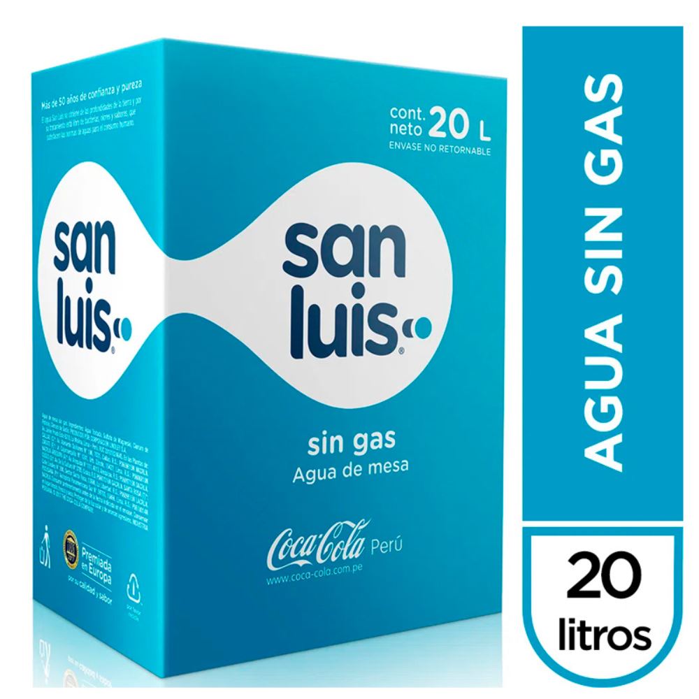 Agua SAN LUIS en Caja 20L