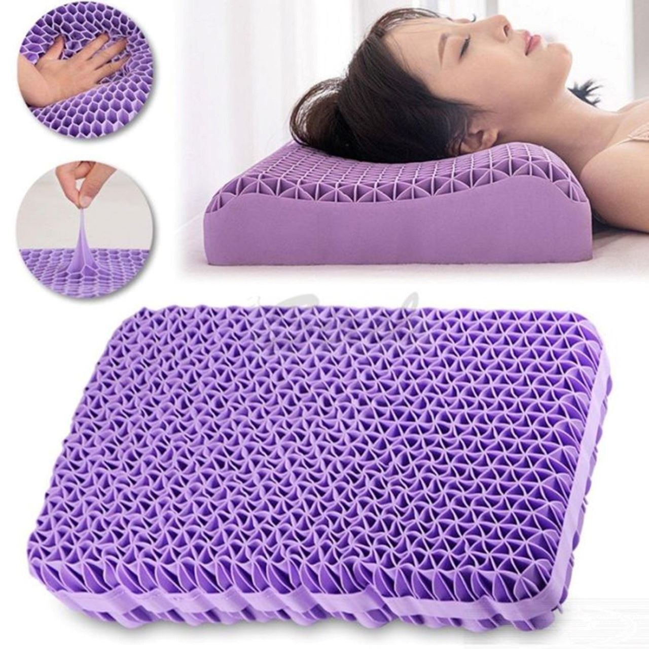 Almohada Cervical de Panal 3D Confort Anti-Dolores de Cuello