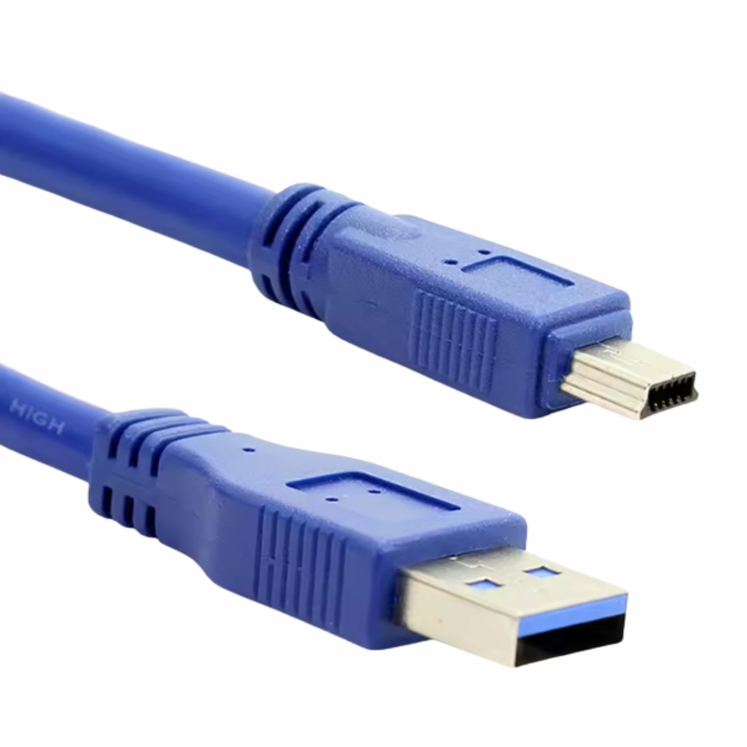 Cable de Extensión USB 3.0 A Macho a Mini USB 10 Pines (5 metros)