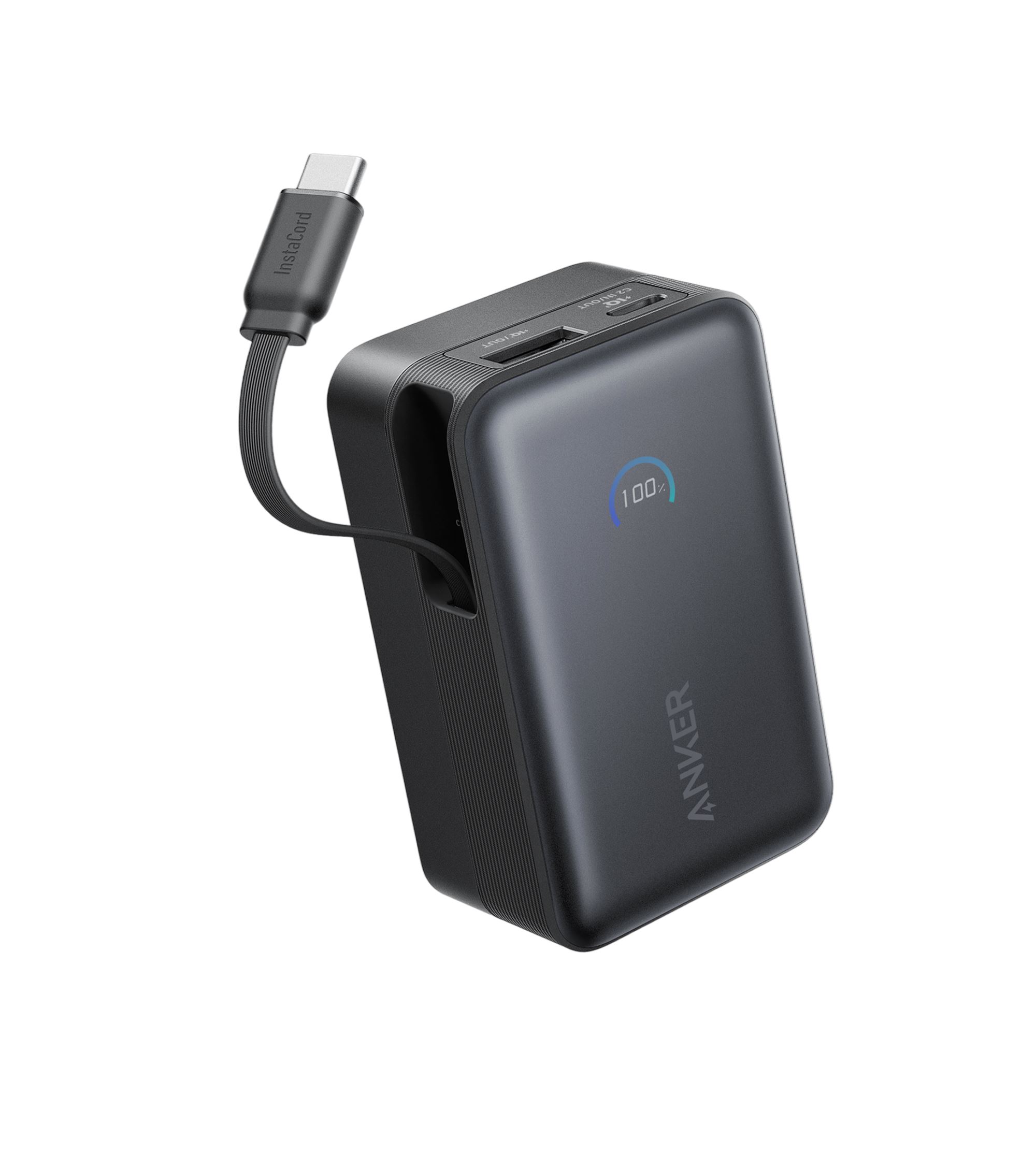 Anker Nano Power Bank (10K 45W Built-In Retractable USB-C Cable) H Offline UN Excl. CN Europe Black 1