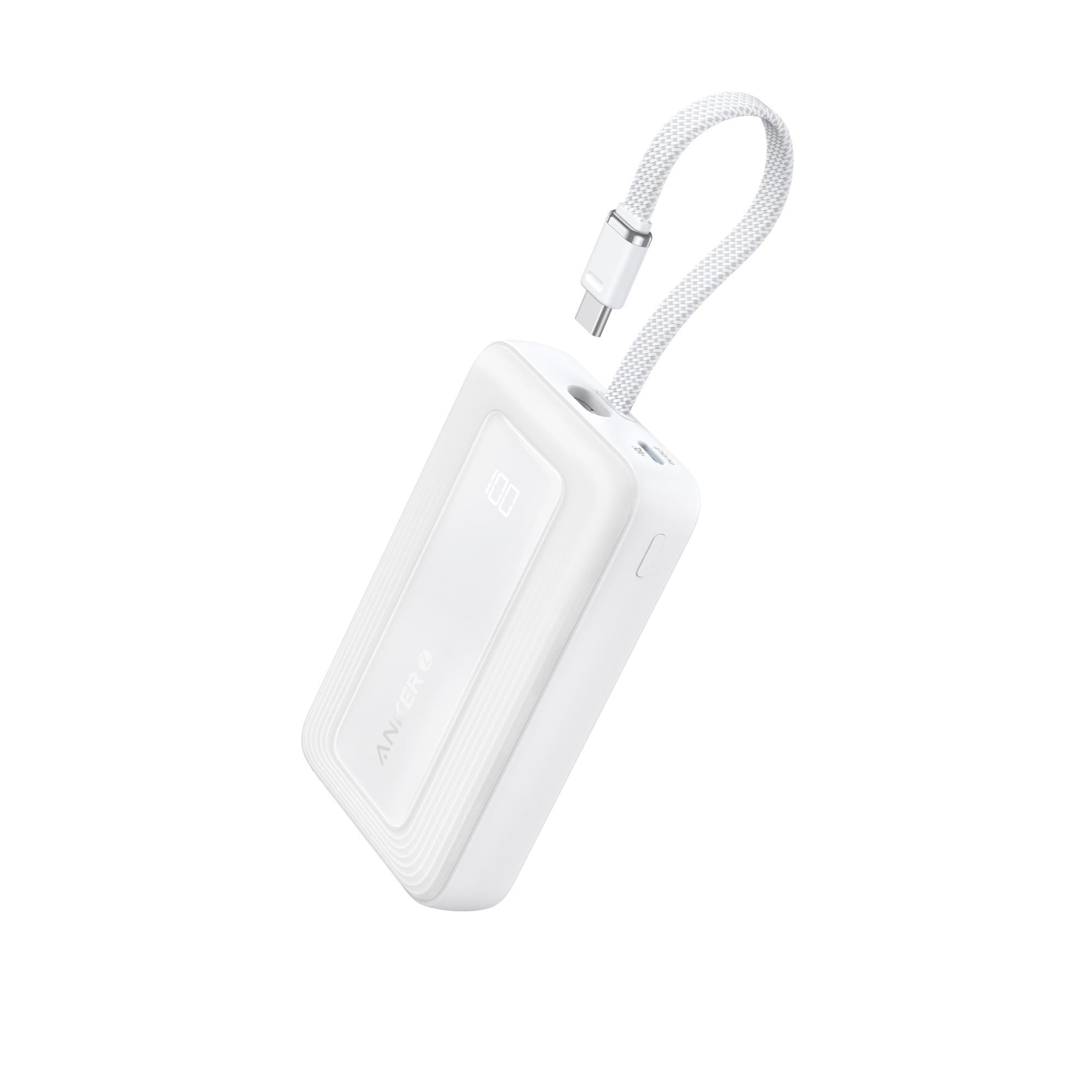 Anker Power Bank 20K 30W Built-In USB-C Cable B2B UN Excl. CN Europe White Iteration 1