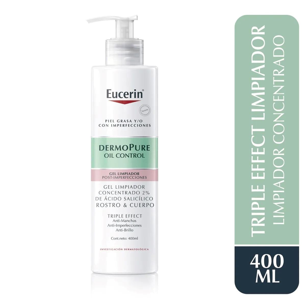 EUCERIN Dermopure Gel Limpiador Concentrado Triple Effect 400ml