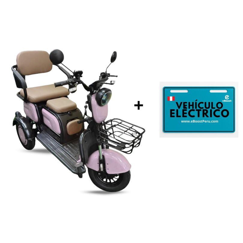 TRIMOTO ELECTRICA AESTHETIC COLOR ROSA (ENTREGA INMEDIATA)